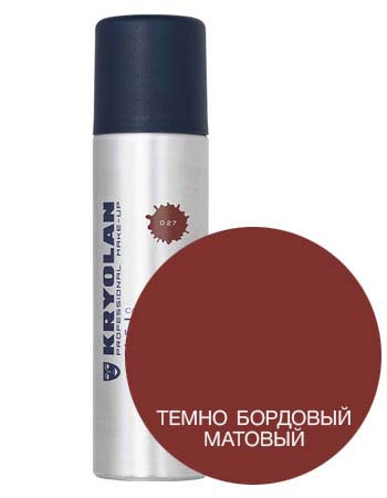 %РАСПРОДАЖА Лак для волос матовый Бордовый Color Spray Kryolan D 27