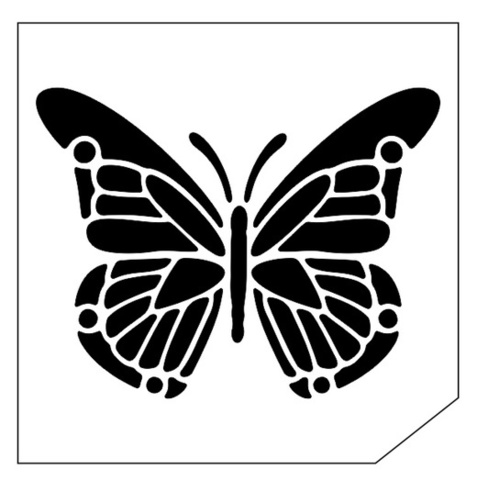 Трафарет для блеск-тату 6*6 бабочка 90Б