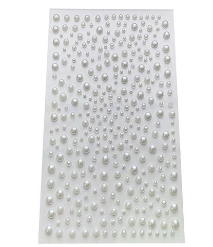 Стразы жемчуг кремовые разного размера, 325 штук