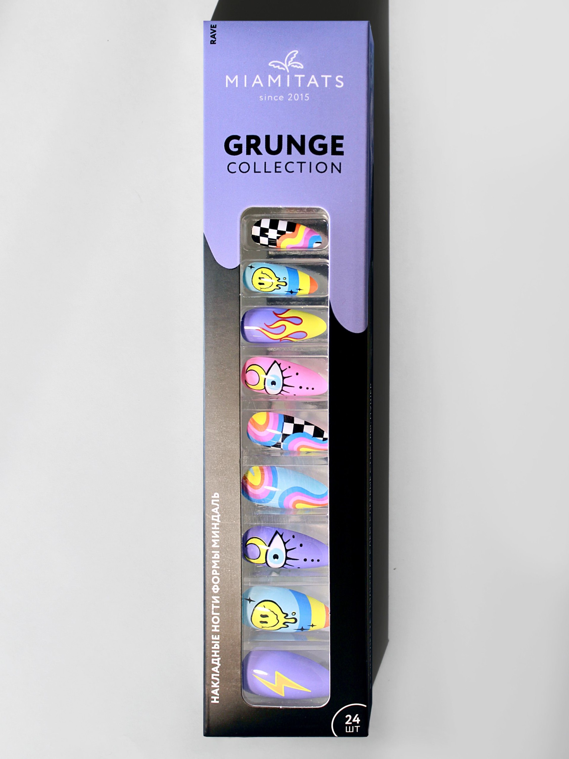 Накладные ногти Miami Tattoos GRUNGE Rave