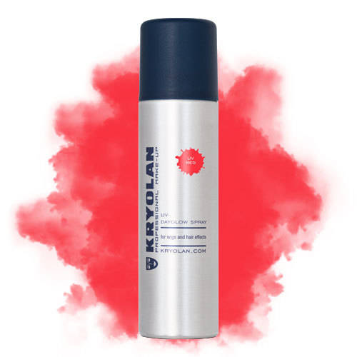 Лак для волос неоновый Красный UV-Dayglow Spray Kryolan UV Red