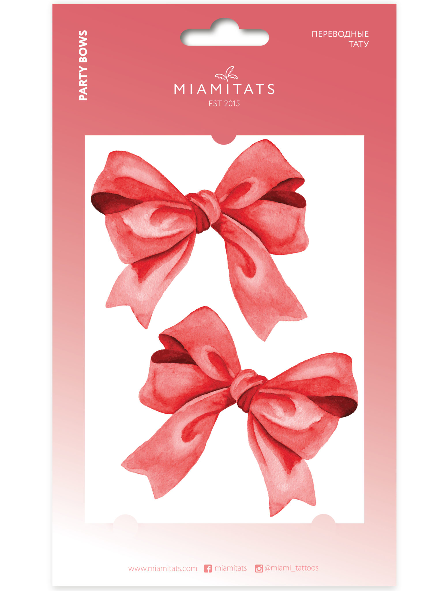 Переводные тату Miami Tattoos Party Bows
