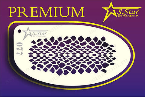 Трафарет для аквагрима S.STAR 077 кожа змеи