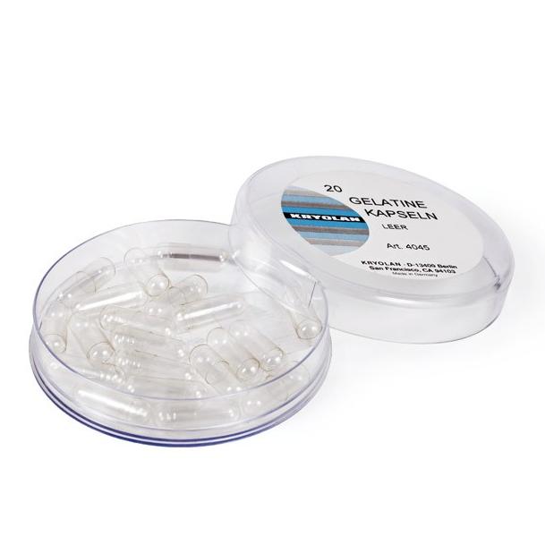 Капсулы желатиновые пустые Empty Gelatine Capsules Kryolan 20 шт