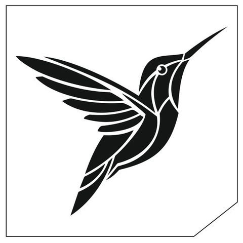 Трафарет для блеск-тату 6*6 птица 47П Трафарет для блеск-тату 6*6 птица 47П
