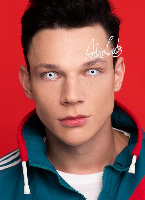 Линза контактная 1 шт. Adria Crazy WHITE OUT