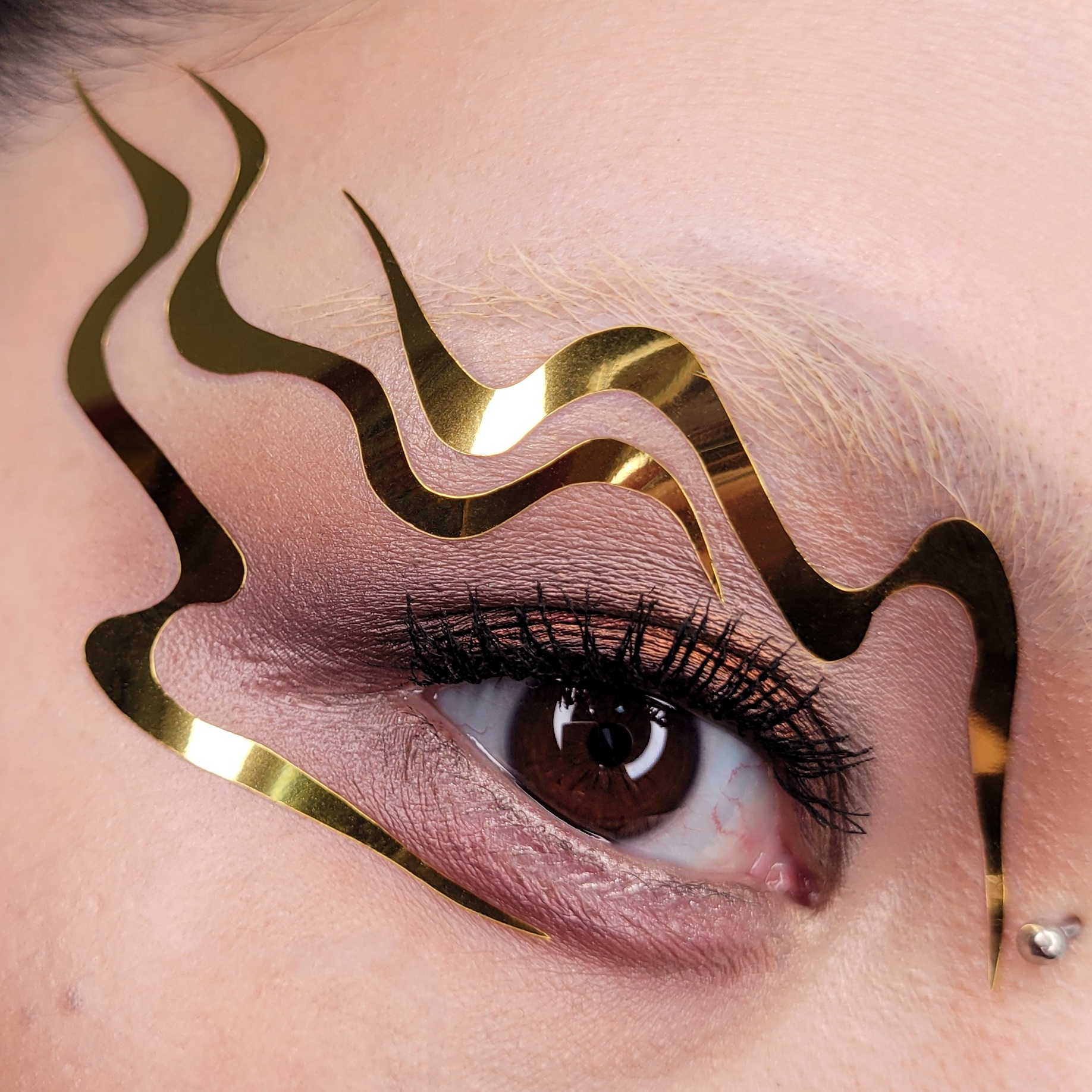 Наклейки для макияжа Фэнтези Рябь Золото