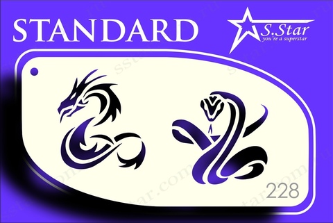 Трафарет для аквагрима S.STAR 228 дракон