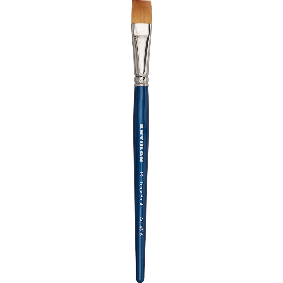 Кисть из нейлона Torey Flat Brush 16 Kryolan 4316