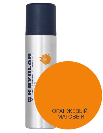 Лак для волос матовый Оранжевый Color Spray Kryolan D 331