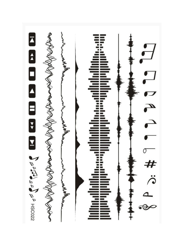 Тату мини Музыка*3 (Цв: Разноцветный)