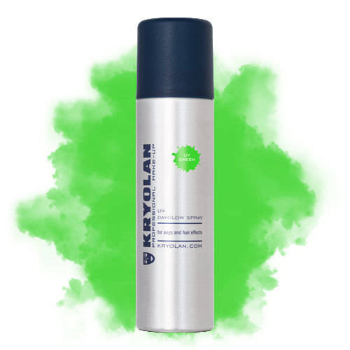 Лак для волос неоновый Зеленый UV-Dayglow Spray Kryolan UV Green