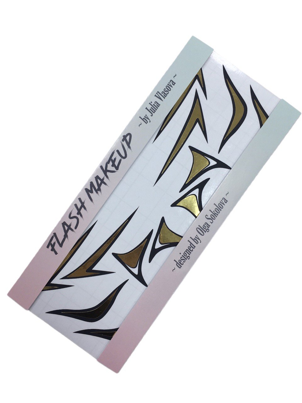 Наклейки для макияжа Фэнтези Стрелки и уголки Черный + Золото