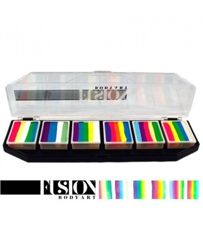 Аквагрим FUSION палетка русалки и единороги 6*10 гр. Аквагрим FUSION палетка русалки и единороги 6*10 гр.