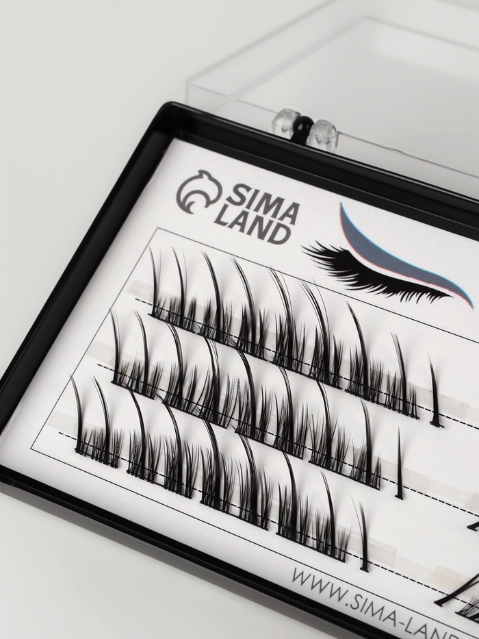 Ресницы накладные «Индивидуальность», 12 мм, без клея, чёрные