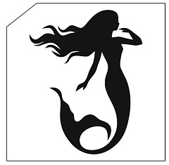 Трафарет для блеск-тату 6*6 морские 142М