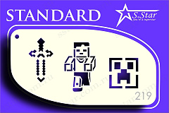 Трафарет для аквагрима S.STAR 219 майнкрафт