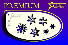 Трафарет для аквагрима S.STAR 014 новый год