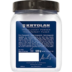 Пудра рассыпчатая прозрачная Translucent Powder Kryolan 500 gr TL1